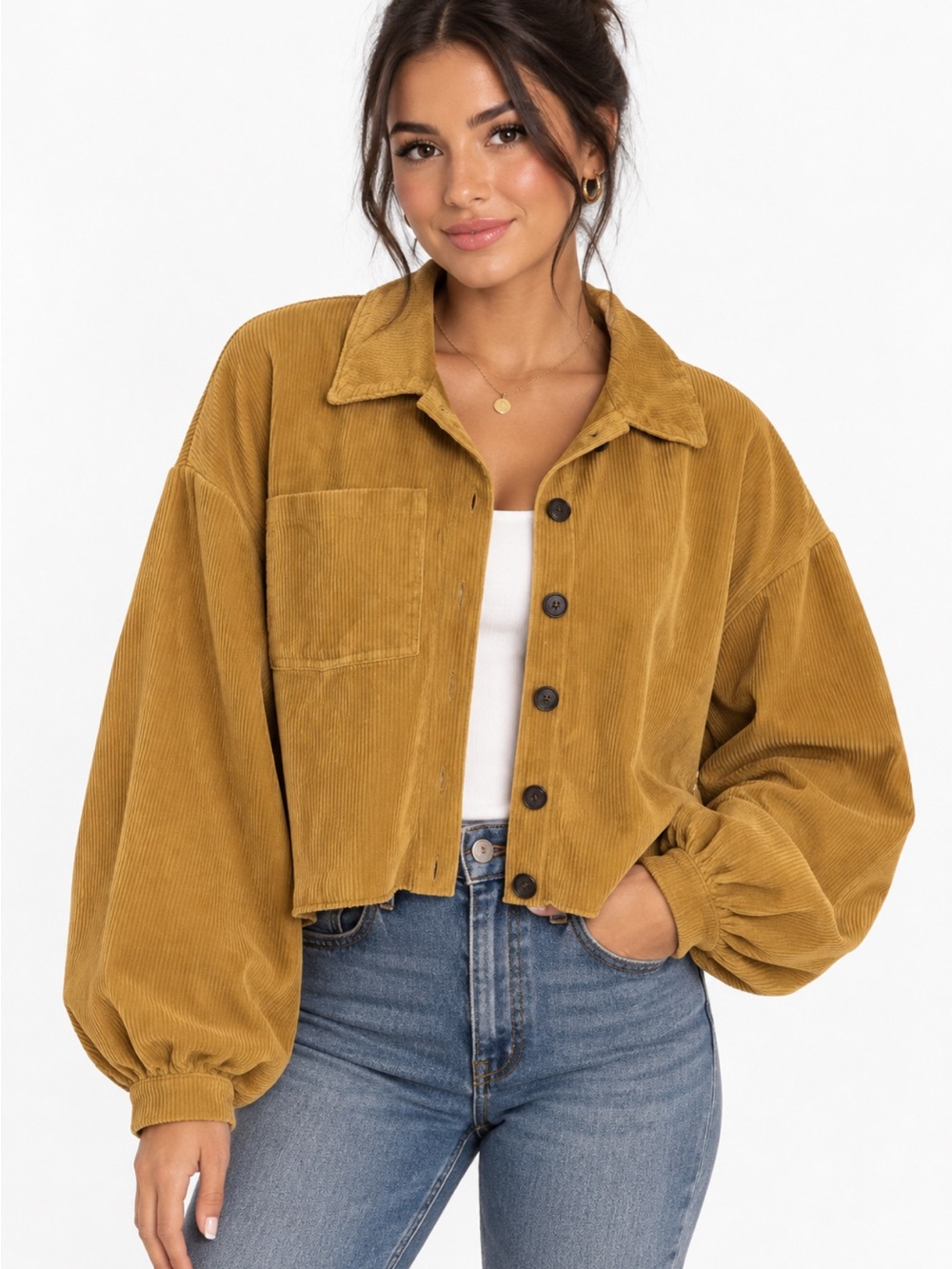 Madewell Knit Corduroy Button-Front Shirt/Jacket